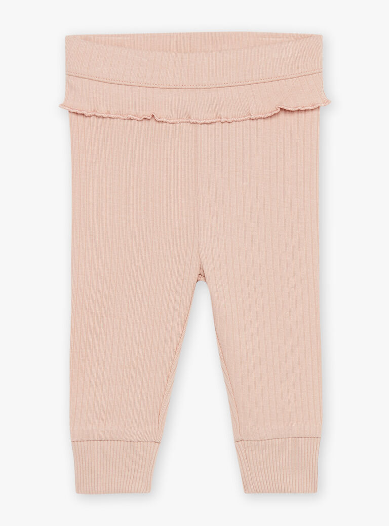 Haut écru, legging et bandeau rose ancien