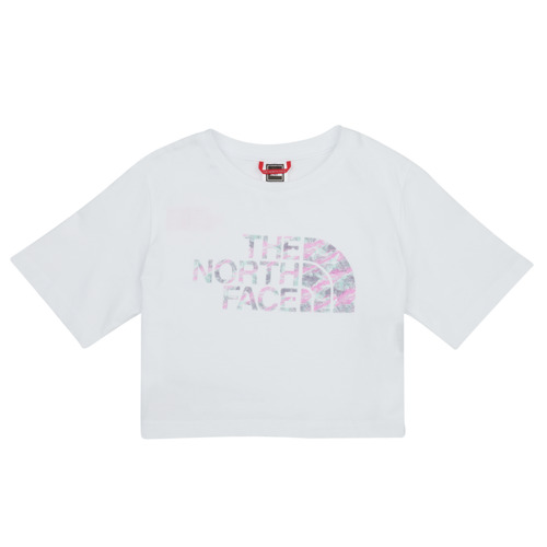 The North Face - GIRLS S/S CROP EASY TEE - Blanc