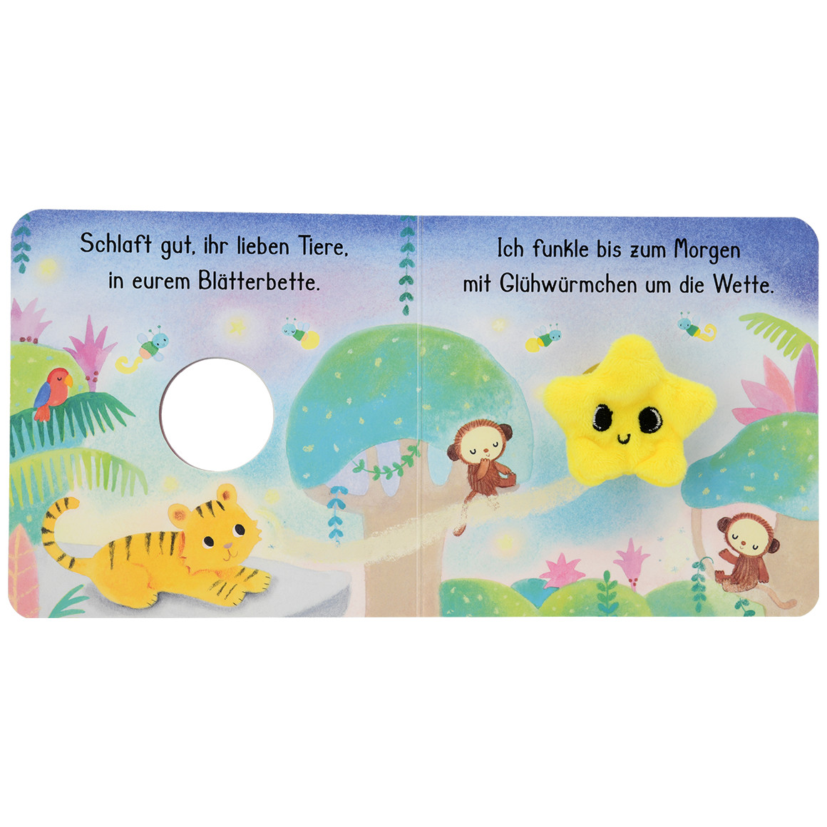 Topomini Baby Fingerpuppenbuch Stern gelb / bunt