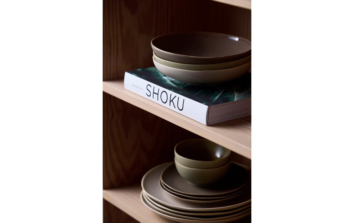 Frühstücks- & Dessertteller Shoku Ø 20 cm, 6 Stück, BraunEssteller-Set