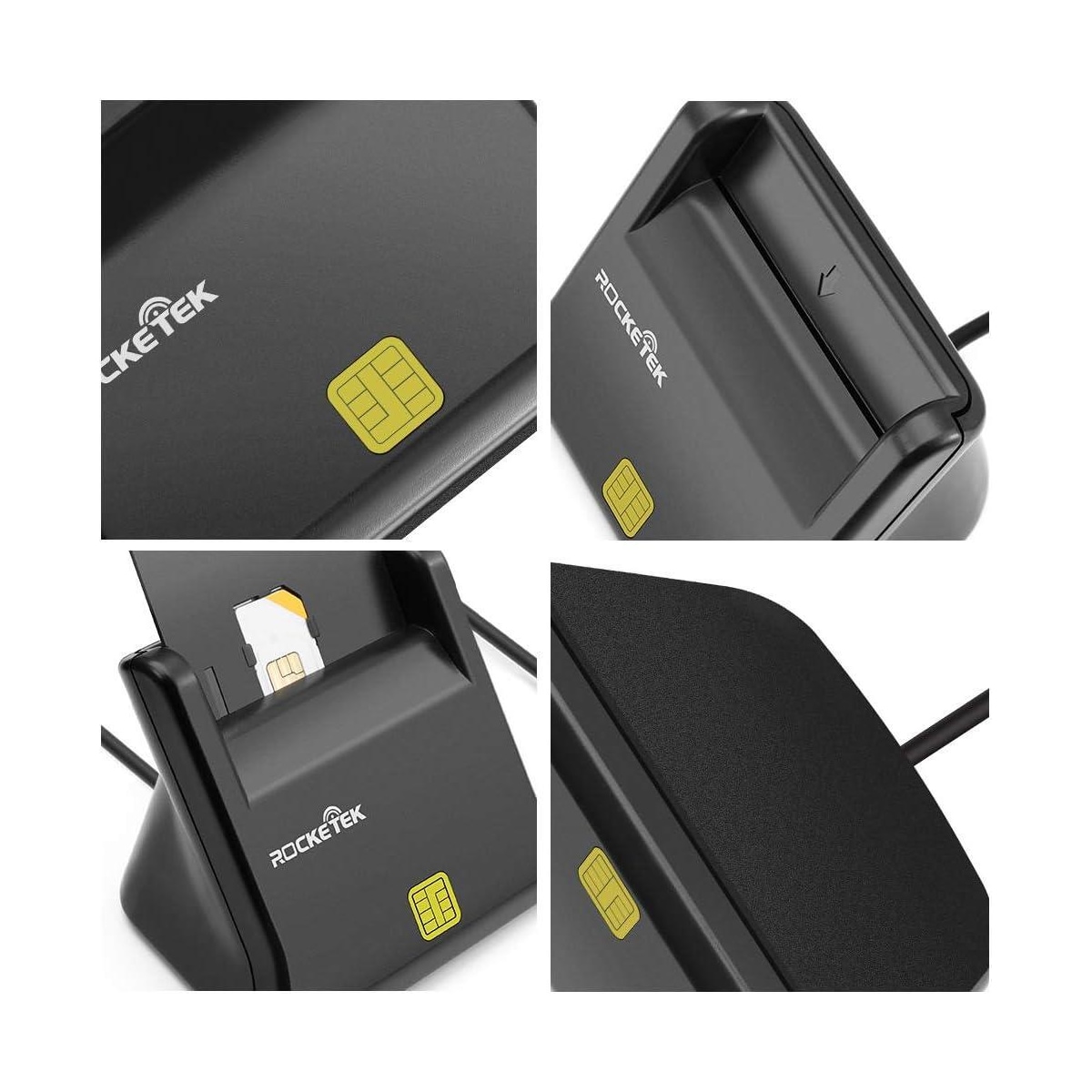 NÖRDIC USB-A Smart- og SIM-kortleser ISO7816 ID-kort EMV Kredittkort