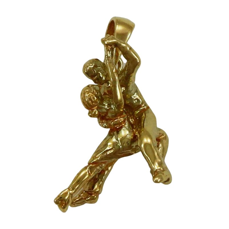 Pendentif danse latine tango - Plaqué or