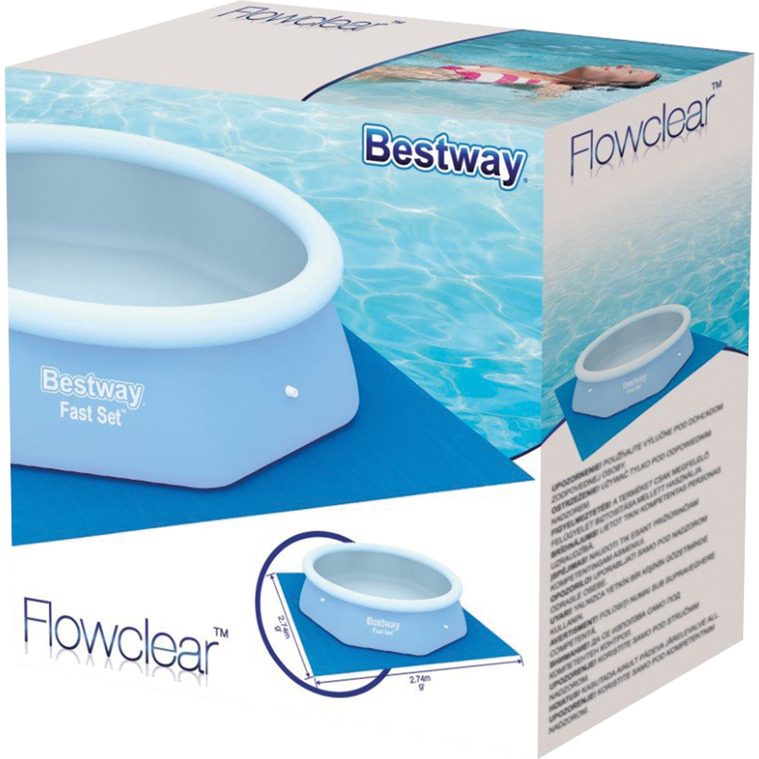 Capa de proteção para piso de piscina Bestway 274 x 274 cm