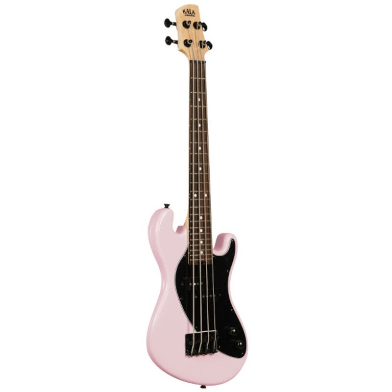 Kala Solid Body 4-String Fretted U-Bass Pale Pink elektrische basgitaar met gigbag