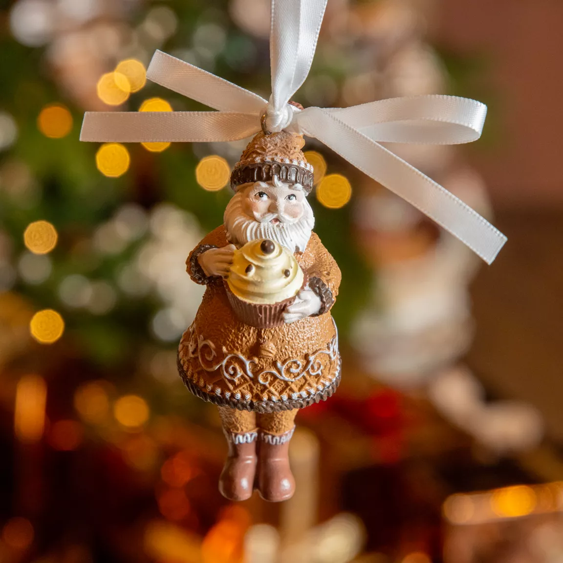 Père Noël à suspendre (H9 cm) Nikolas en Pain dépices