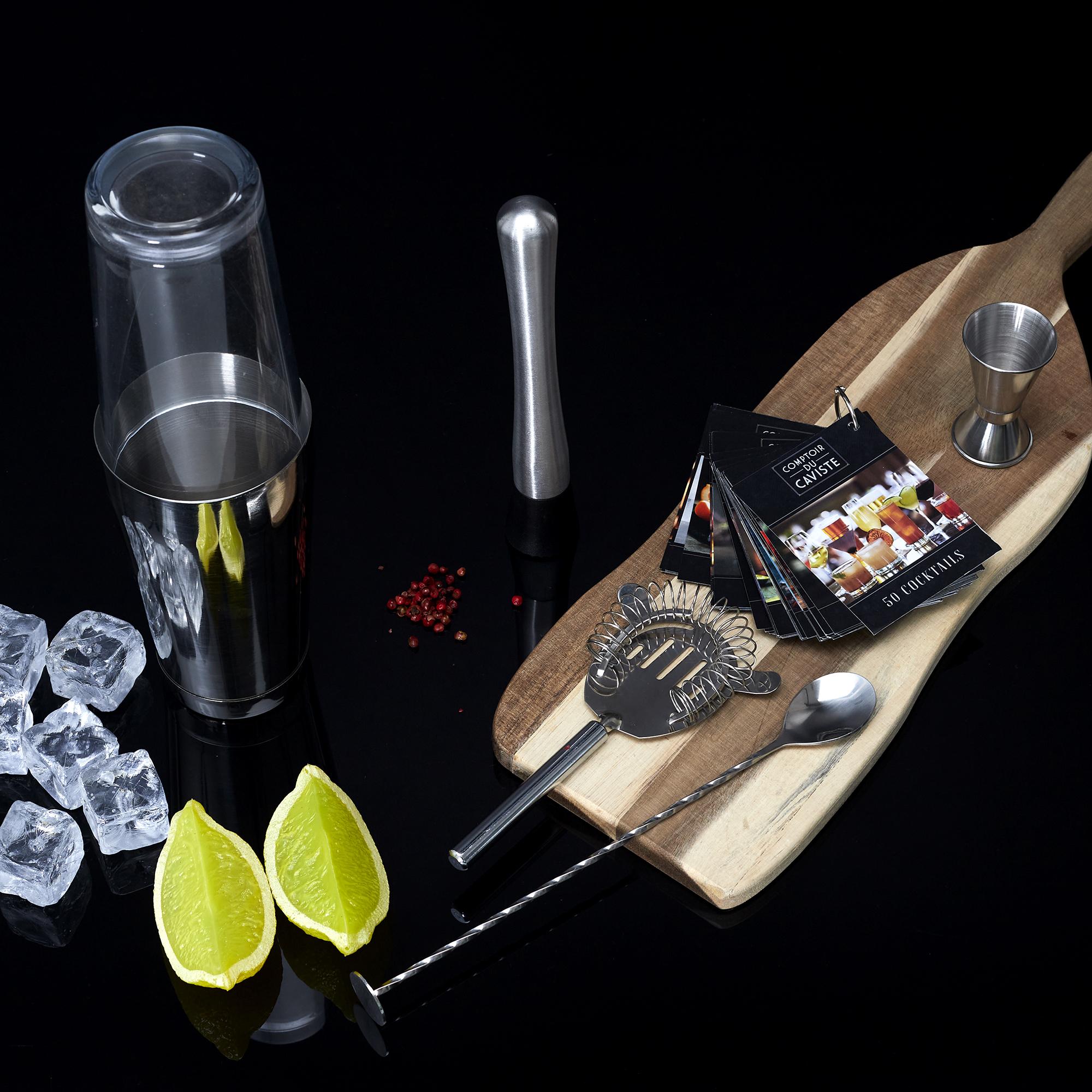 SET COCKTAIL 5 ACCESSOIRES ET 50 RECETTES