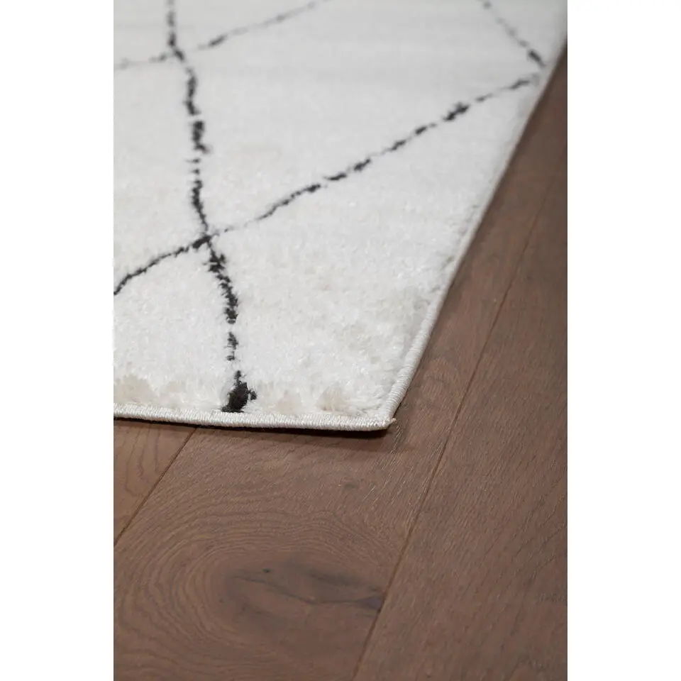 Dutch Lifestyle - Polyester - Vloerkleed - 230x160cm - Wit