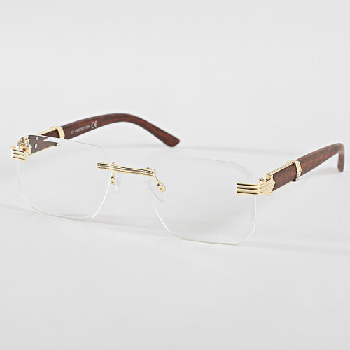 Lunettes Doré Marron