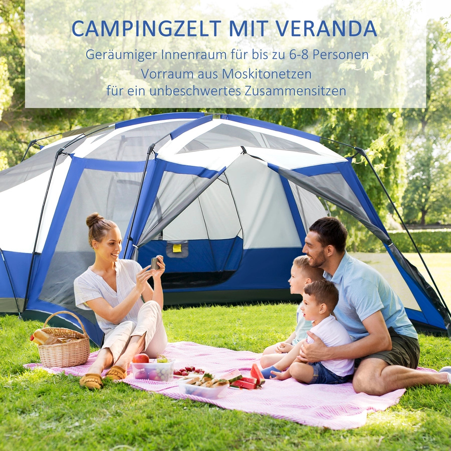 Outsunny Zelt mit 2 Tragetaschen bunt