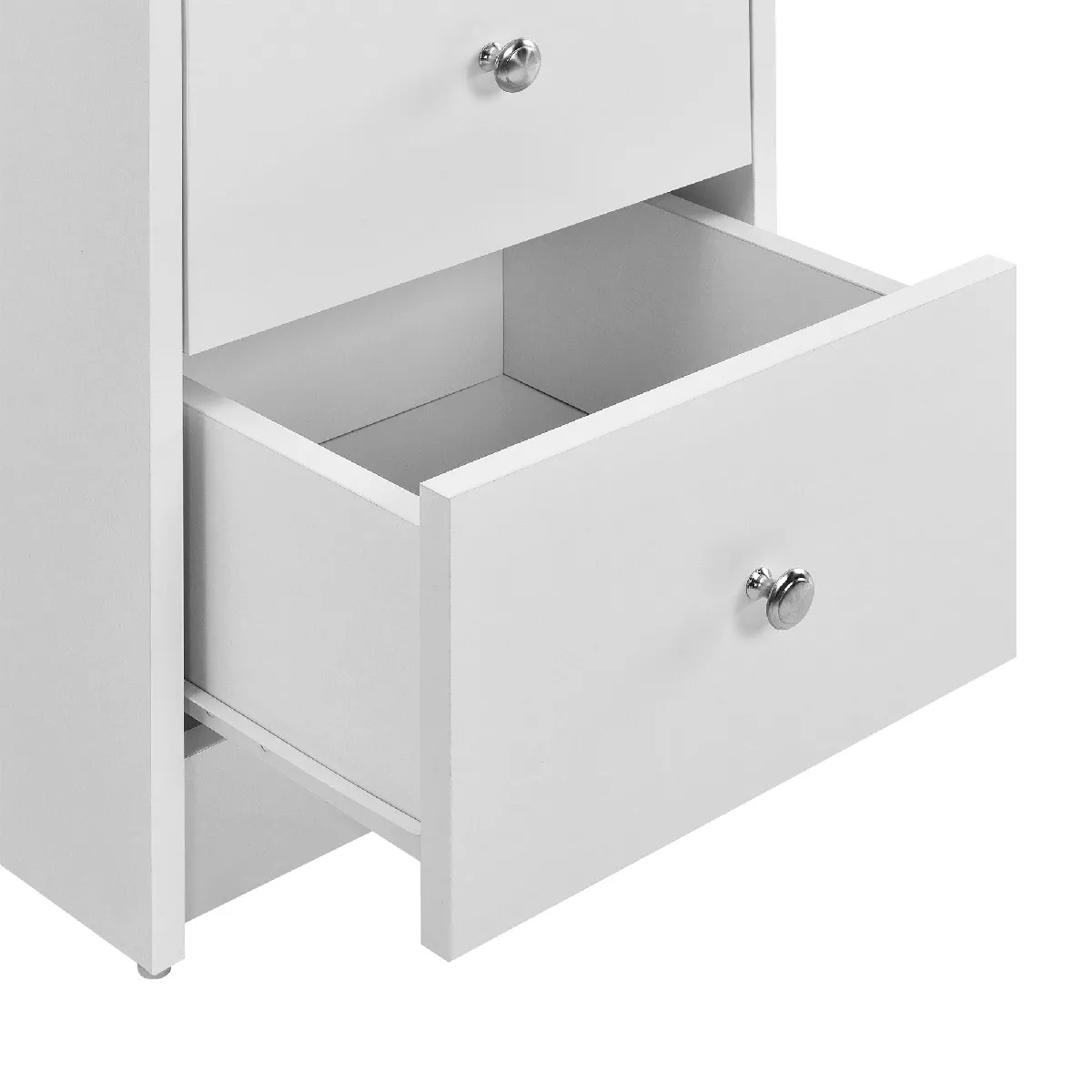 Helloshop26 Bureau avec tiroirs en mélaminé - Blanc