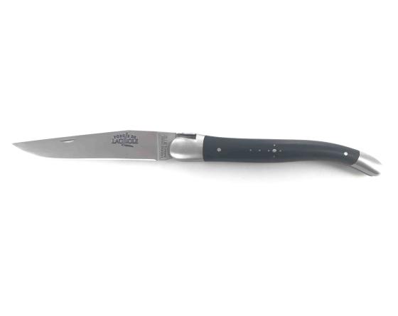 Laguiole Tradition 12 cm - 2 mitres - Ebène Couteau de Poche Forge de Laguiole