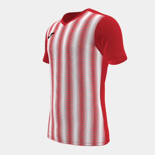 Camiseta Joma Inter II de manga curta, vermelha e branca.