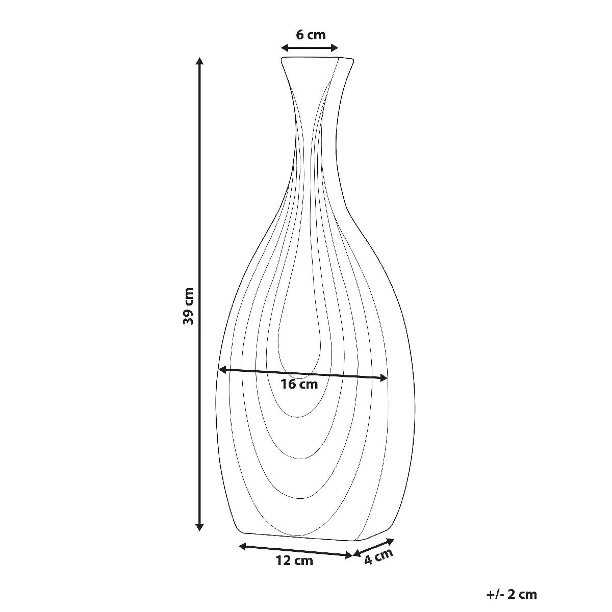 BELIANI Vase THAPSUS Doré