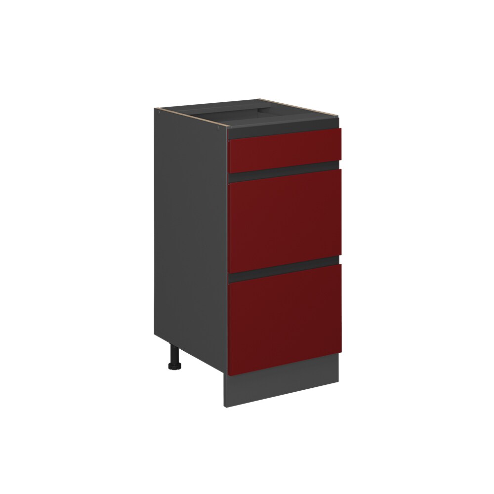 Vicco Schubladenunterschrank Küchenschrank Küchenmöbel R-Line J-Shape Anthrazit Rot 40 cm modern