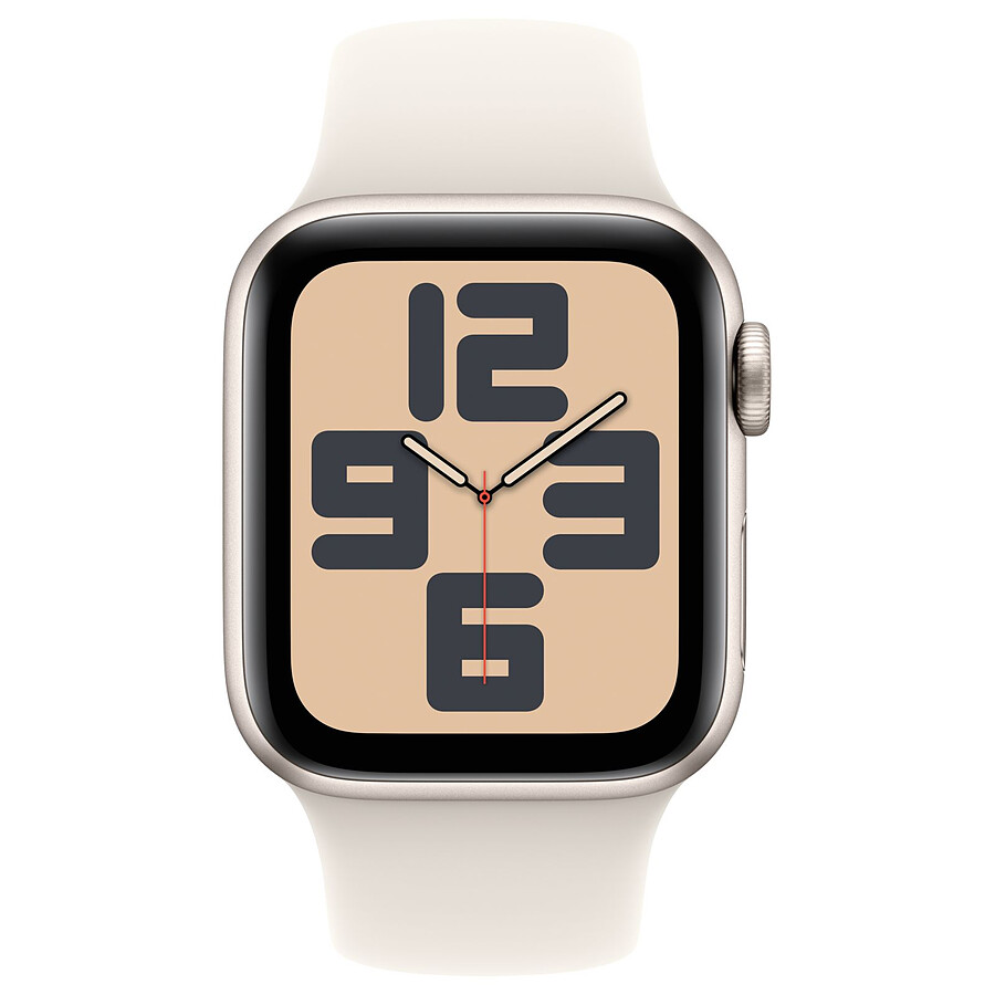 Apple Watch SE GPS (2024) - 44 mm - Aluminium Lumière Stellaire - Bracelet Sport Lumière Stellaire S/M