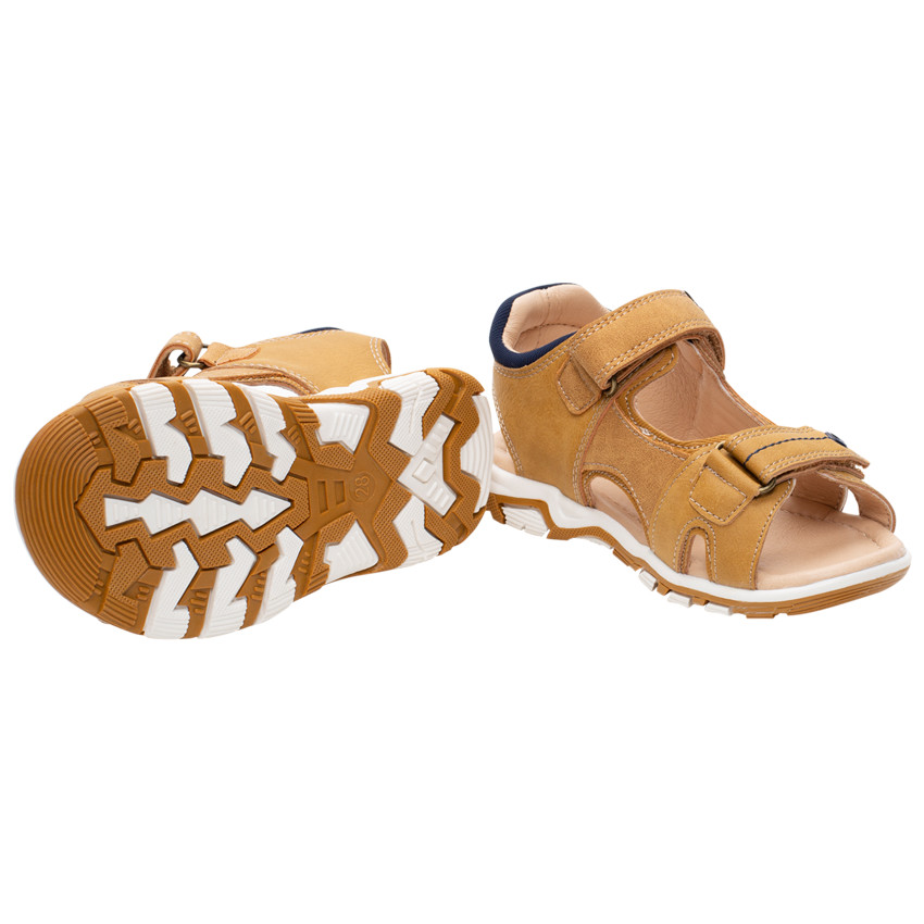 Sandales velcro effet cuir pour garçon
