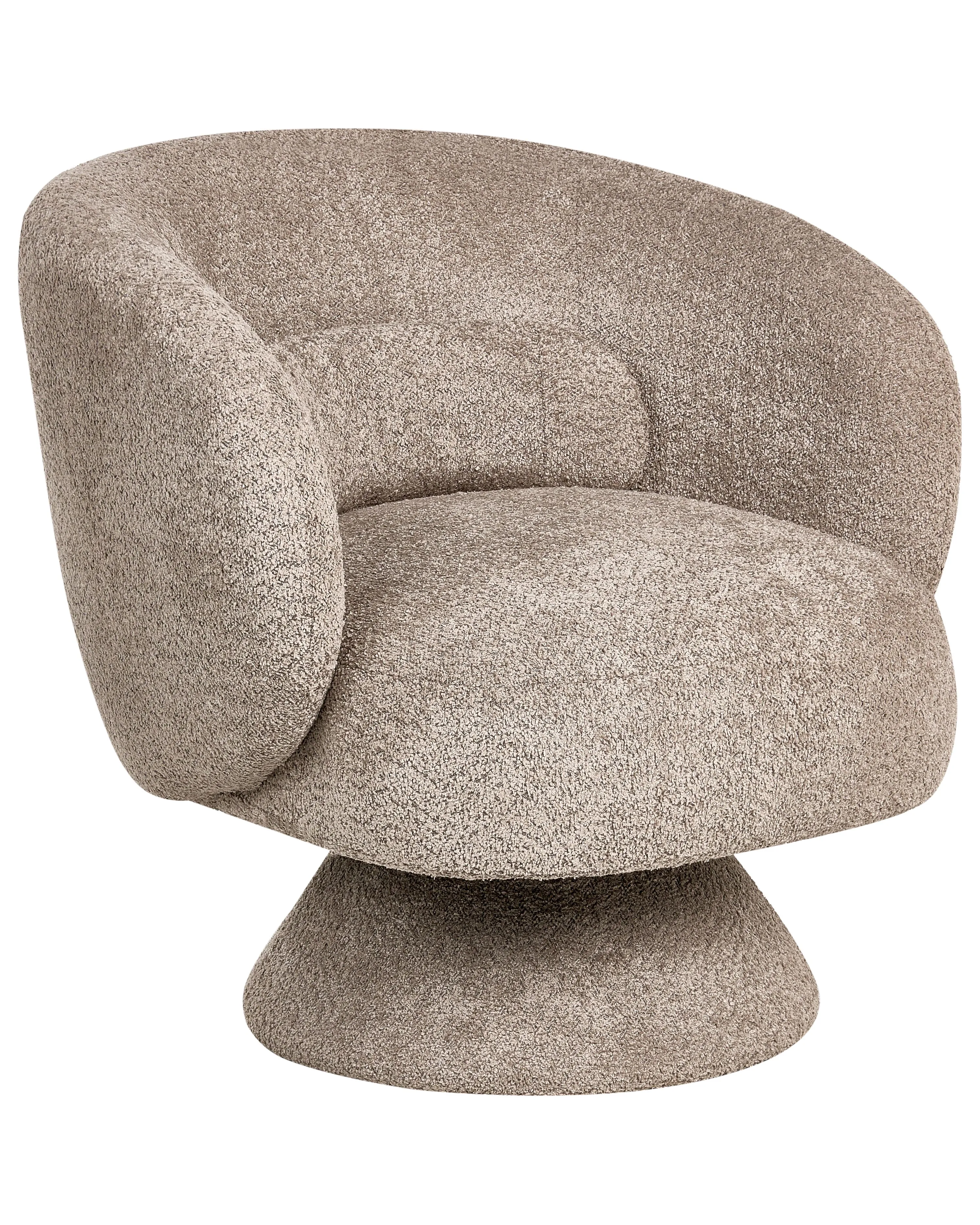 Draaifauteuil LIEKSA Bouclé Beige