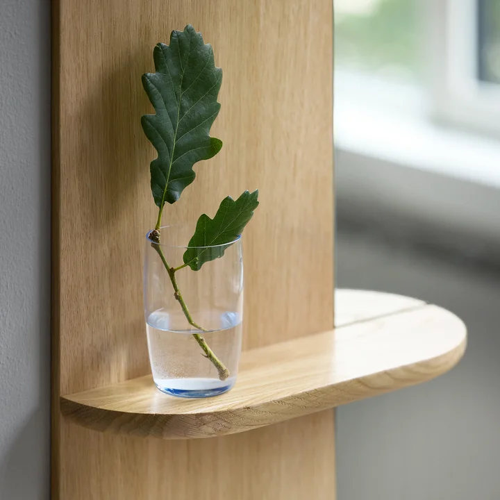 Moebe - Wandspiegel mit Ablage, Eiche natur