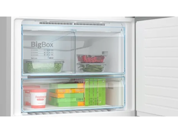 Bosch Serie | 6 KGN86AIDR - Køleskab/fryser - bund-fryser - bredde: 86 cm - dybde: 81 cm - højde: 186 cm - 631 liter - Klasse D - inox-easyclean