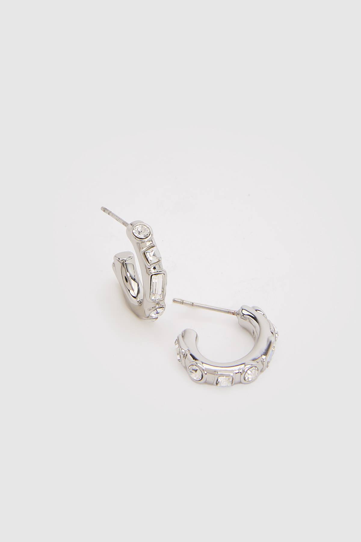 KarenMillen Boucles D'oreilles Créoles Ornées De Cristaux