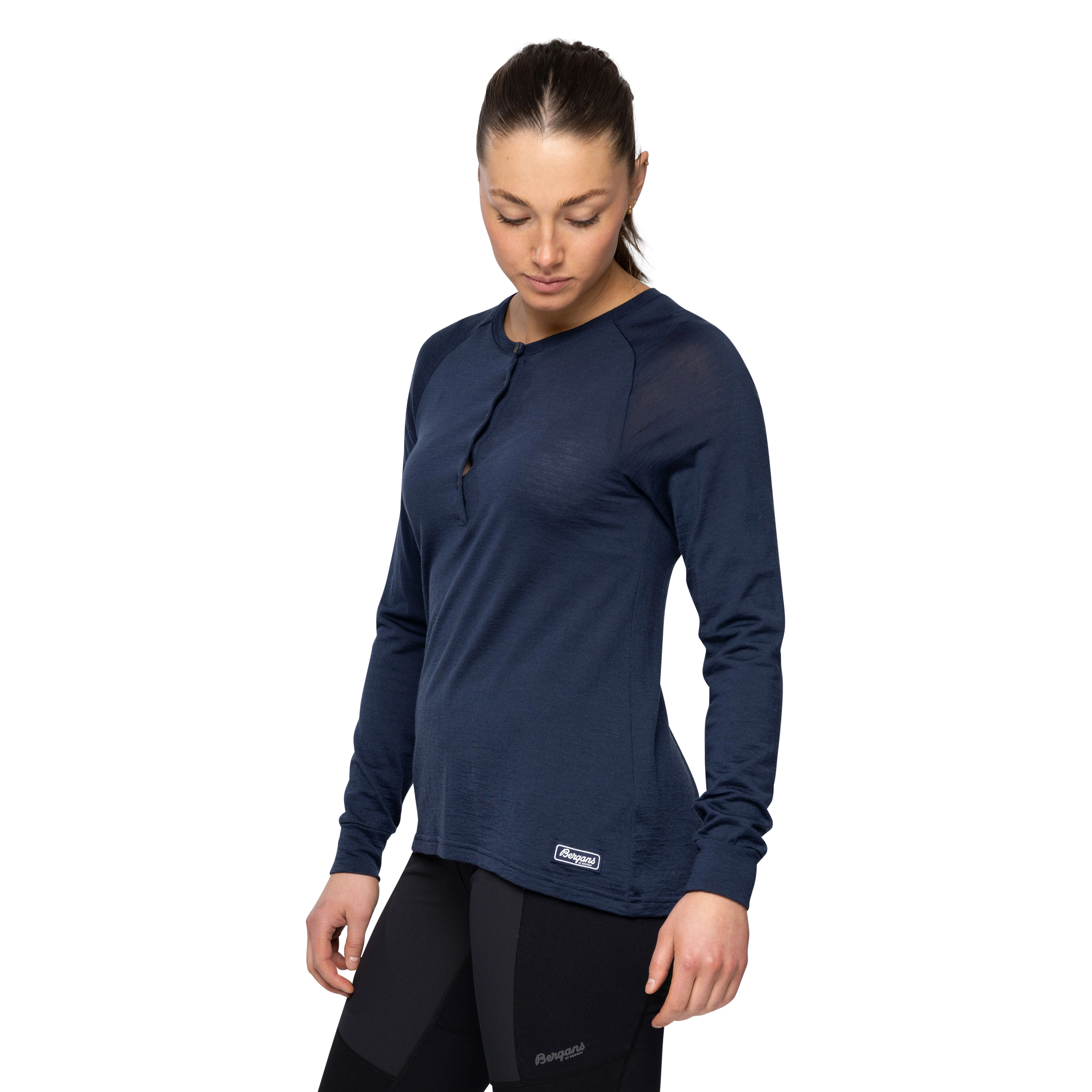 Lysebu Wool Henley Women Navy Blue