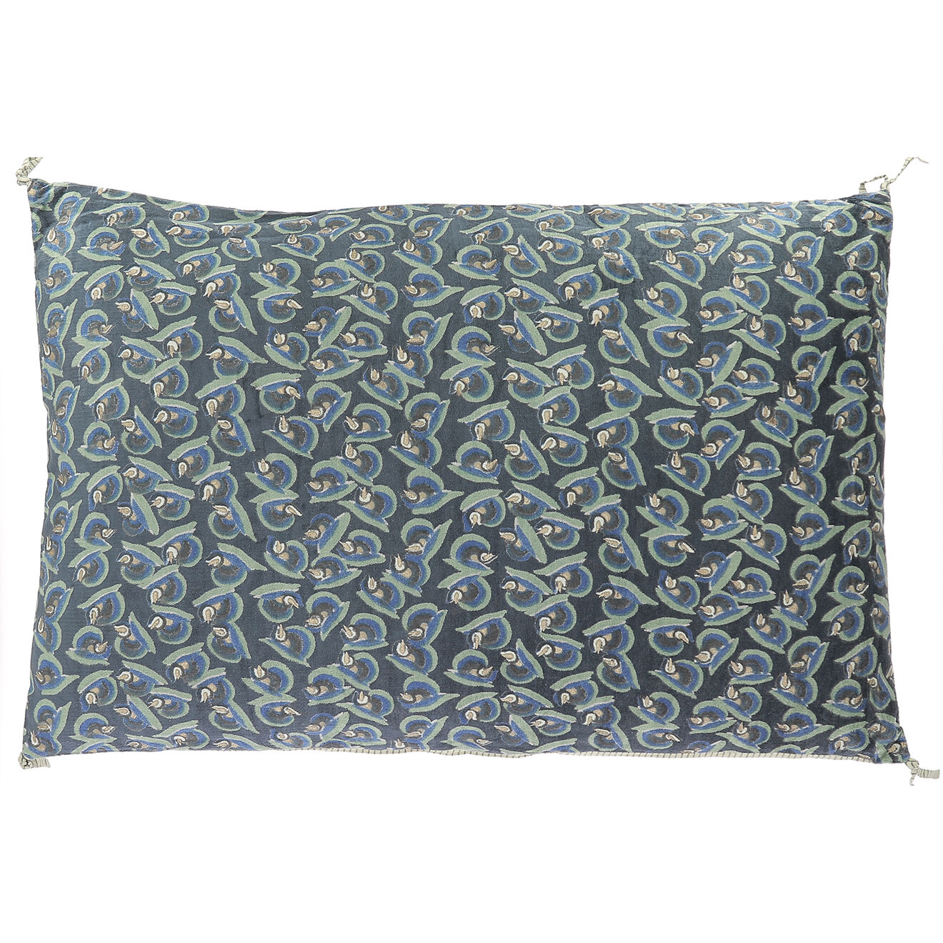 En Fil d'Indienne Housse de coussin Art Déco indigo - 50x75 cm