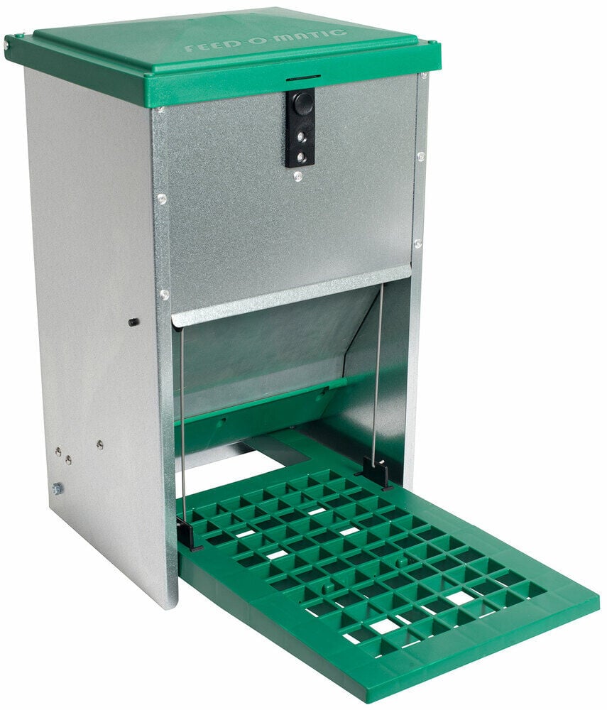 Olba FeedoMatic - Automatische Voerbak - Groen / Zink - 40x27.5x25 cm