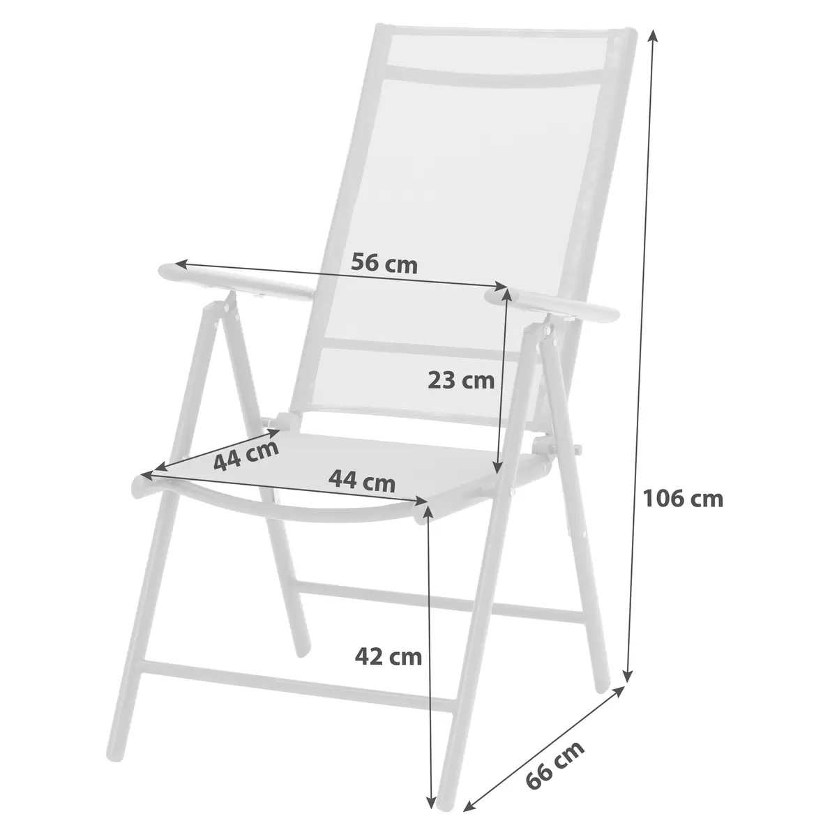 Ondega Gartenstuhl klappbar Anja klappbar Anthrazit