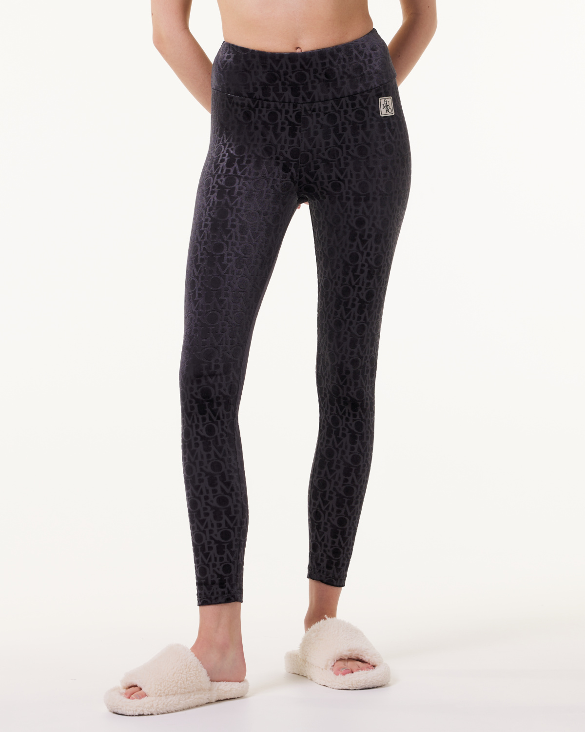 Bumpro Logomania Velour Tights Black