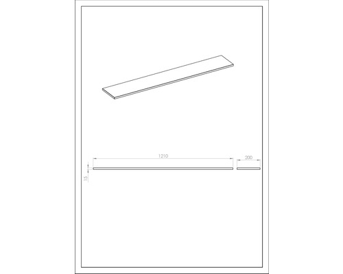 Jungborn NONUS/DECEM marmer wandpaneel BxHxD 121x20x1,5 cm antraciet mat