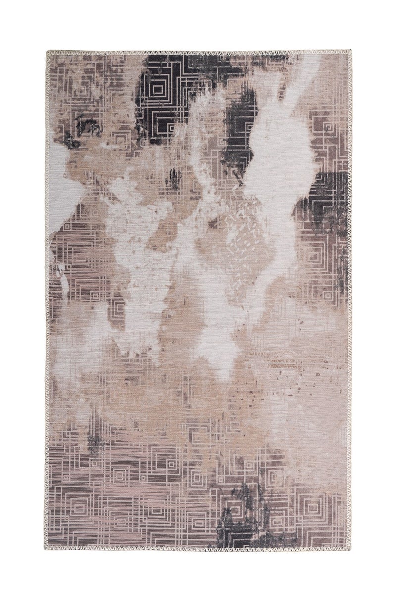 Platgeweven vloerkleed Serenique Cream Modern 120 x 180 cm