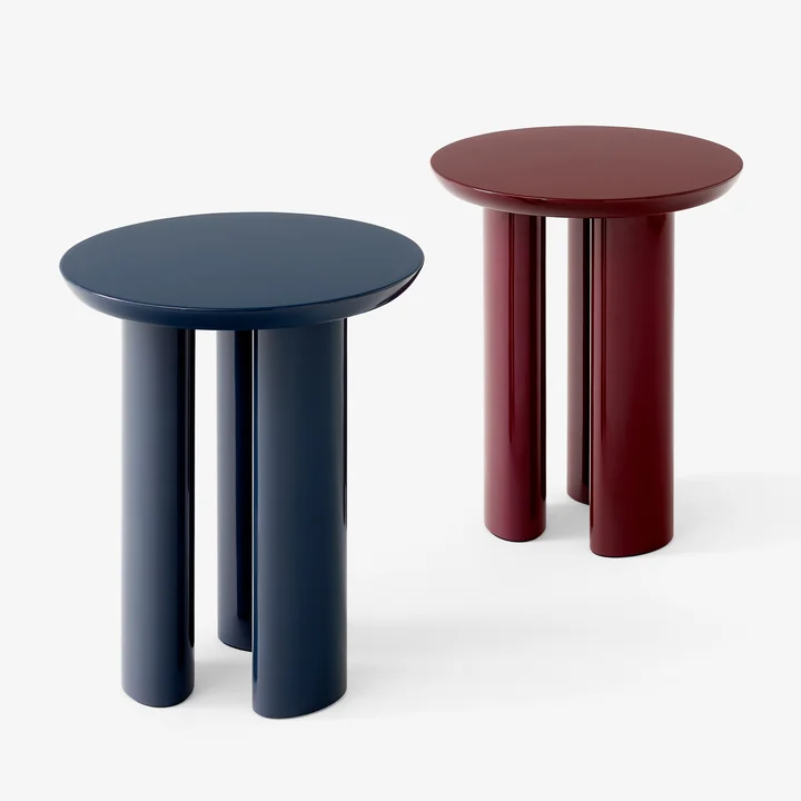 &Tradition - Tung Table JA3, Ø 38 x 48 cm, burgundy red