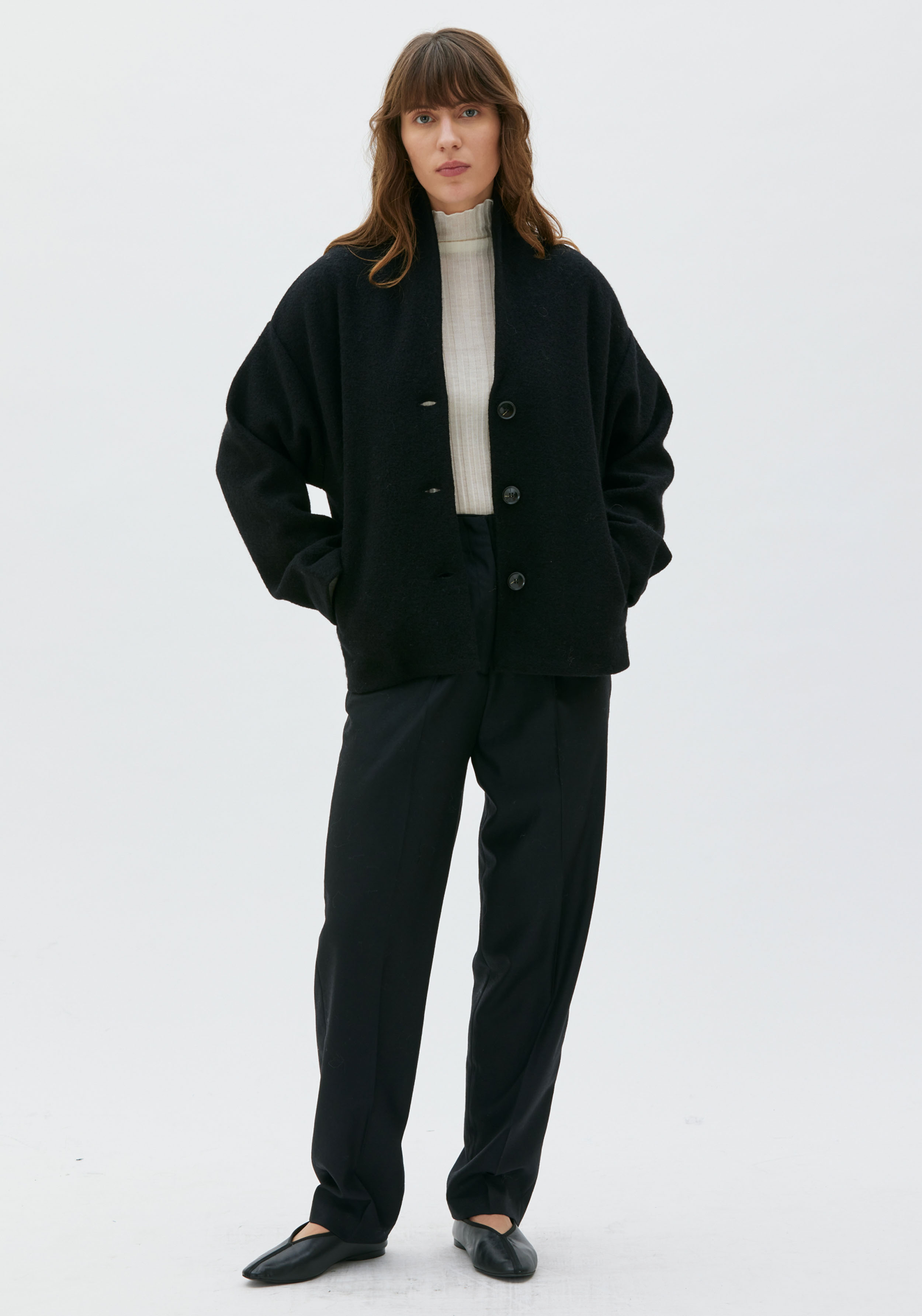 Maska Jacke Hale Boiled Wool Jacket Black