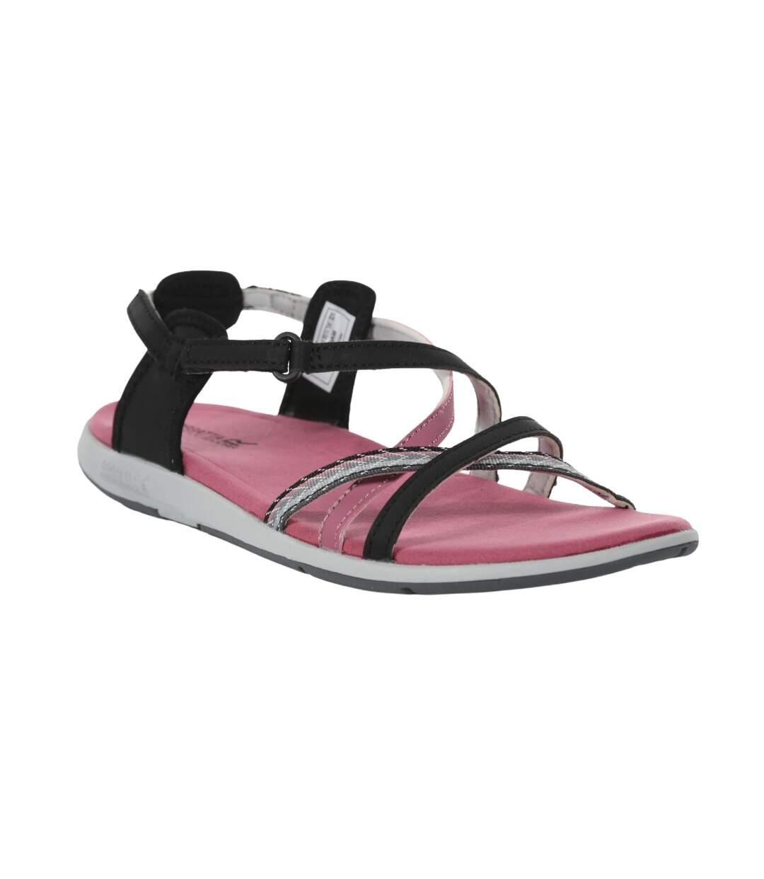 Regatta - Sandales SANTA ROMA - Femme (Noir / Rose clair vif) - UTRG7546