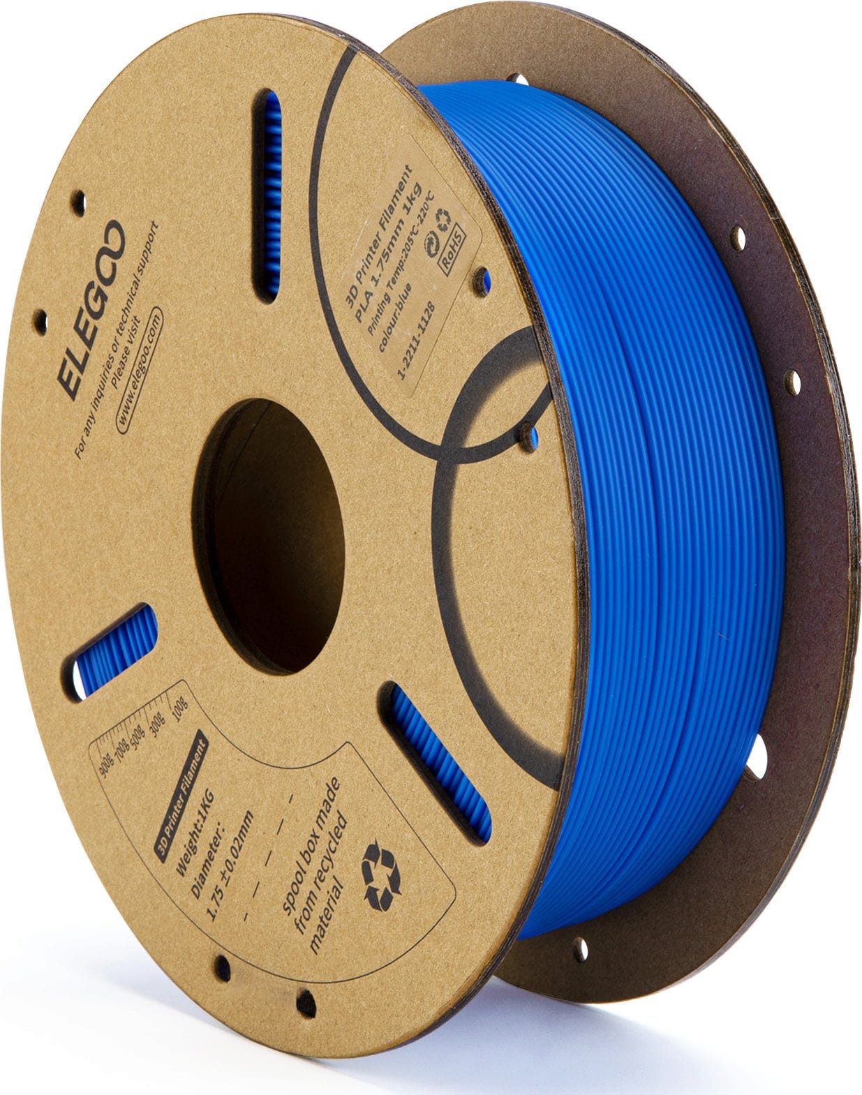 Elegoo  PLA Dunkelblau, 1,75 mm / 1000 g    Anfängerfreundliches PLA in Dunkelblau