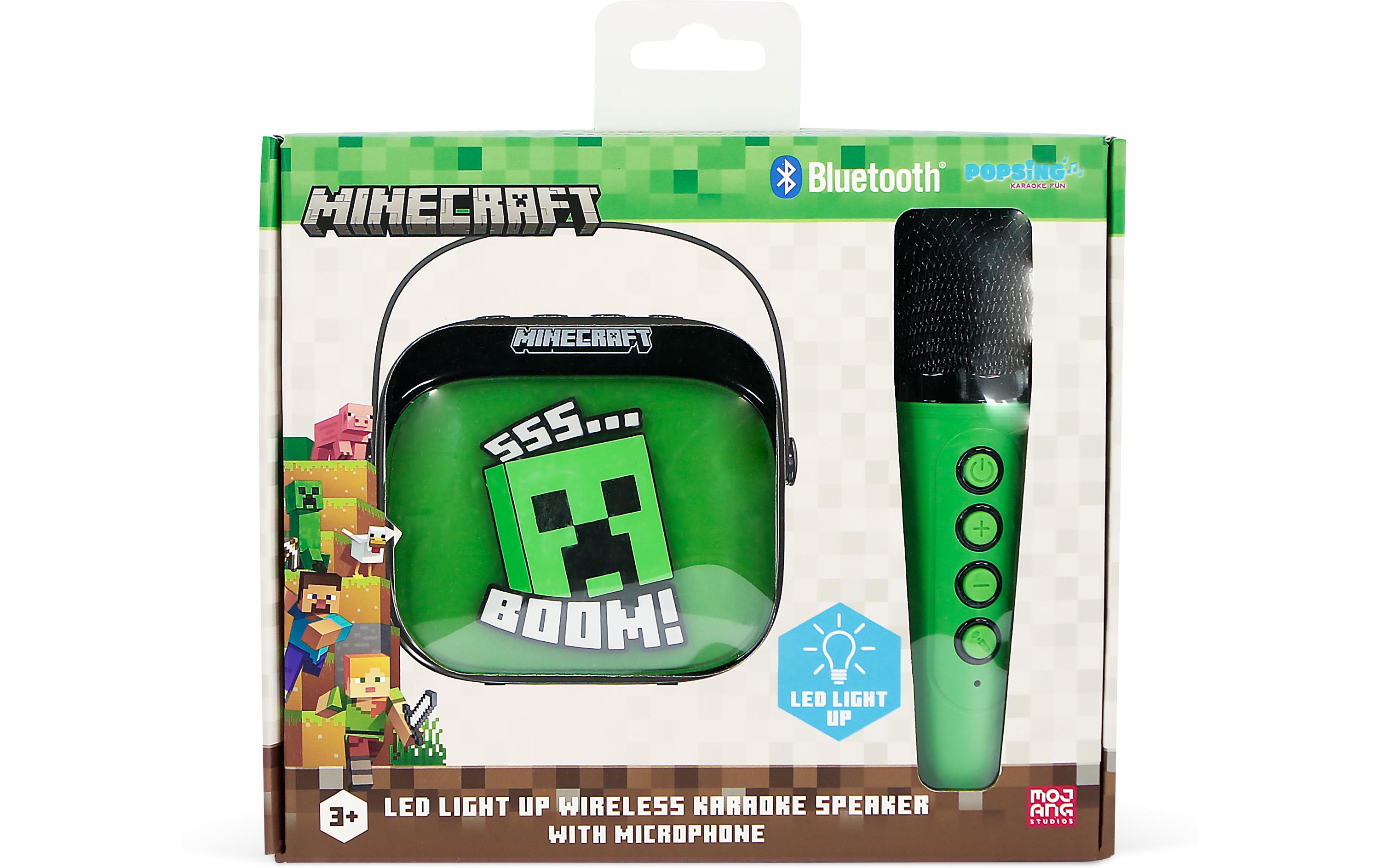 Minecraft LED Wireless Karaoke Lautsprecher und MikrofonMit LED-Leuchten