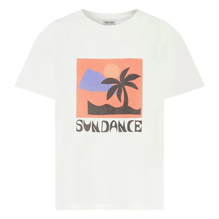 Alma Deia T-shirt Imprimé Sundance en Coton Bio | Blanc cassé