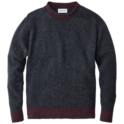 Herren-Strickpullover, Schwarz-Rot