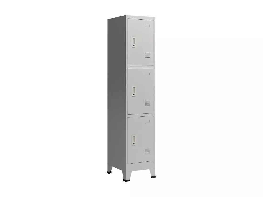 Casier de bureau armoire grise 180 x 38 x 45 cm 03_0006347