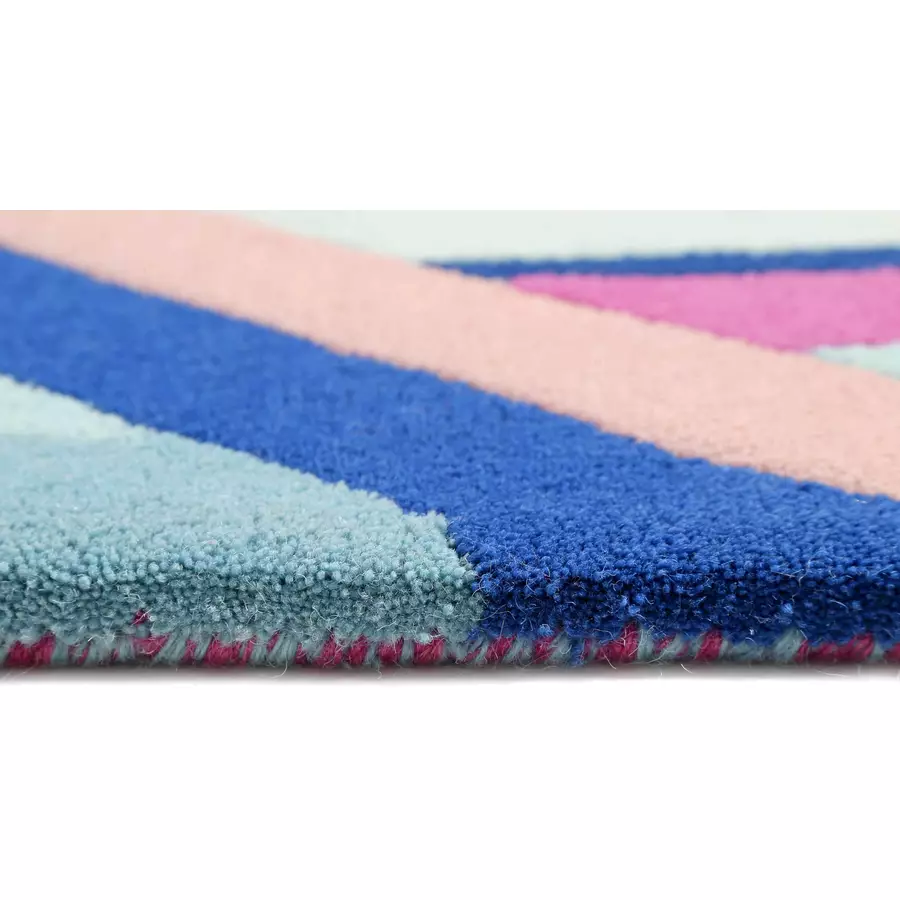 Accessorize Kurzflorteppich Linear blau