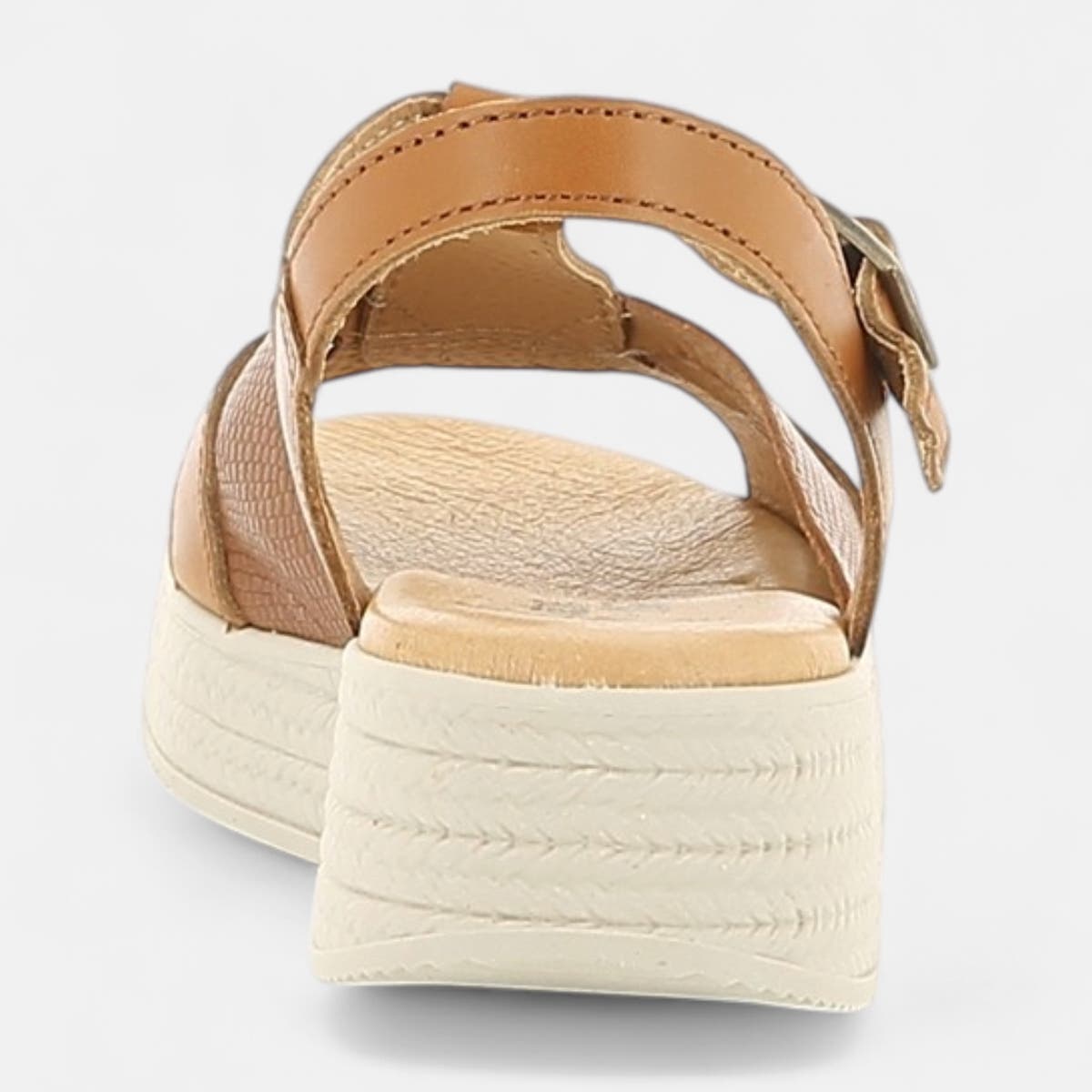 Sandales Femme en cuir camel