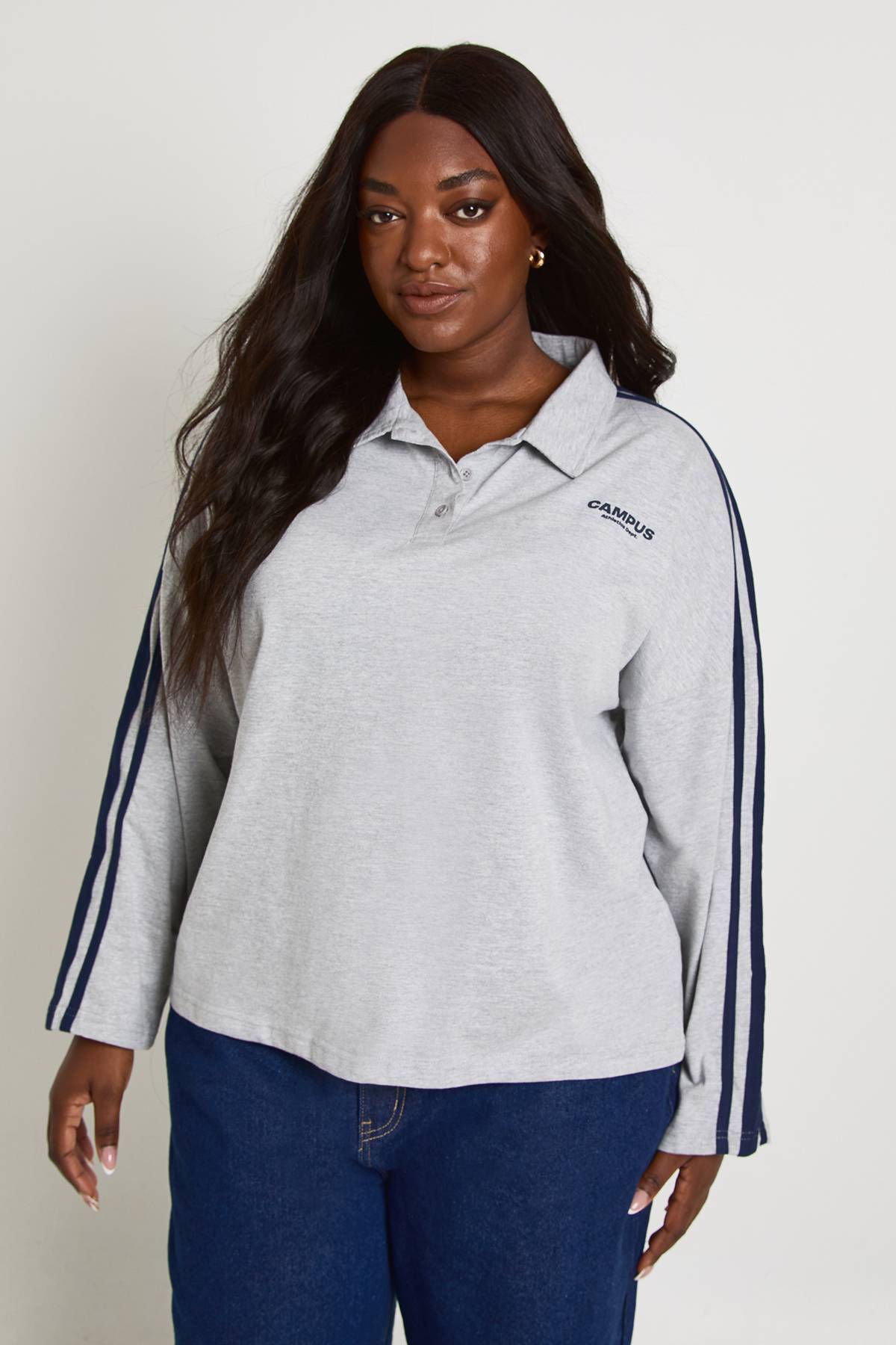 boohoo Sweat-shirt Grande Taille À Manches Longues