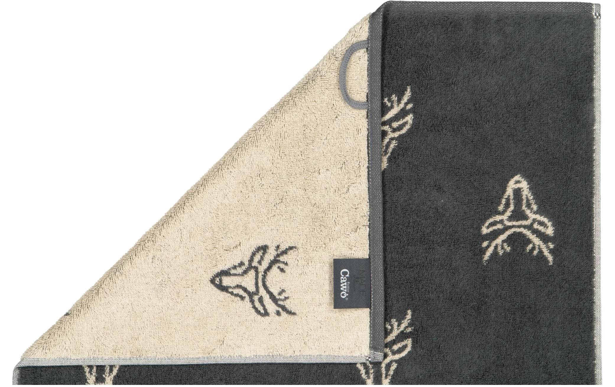 Duschtuch Edition Allover 70 x 140 cm, Beige/GranitBadezimmertuch