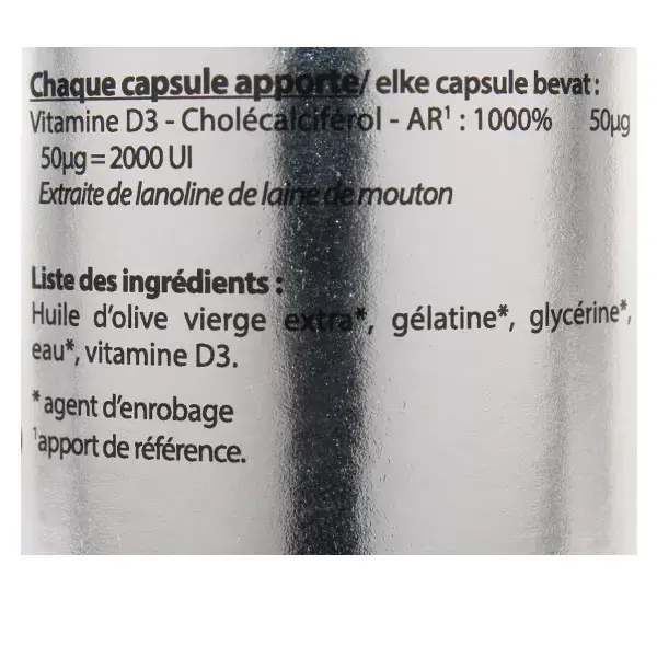 Vit'all+ Vitamina D3 2000 UI 50µg - 100 cápsulas oleosas
