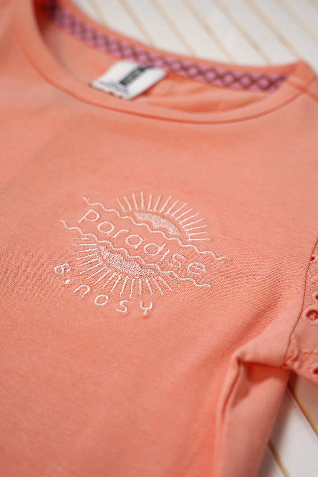 B.Nosy T-shirt Pippi met printopdruk zalmroze
