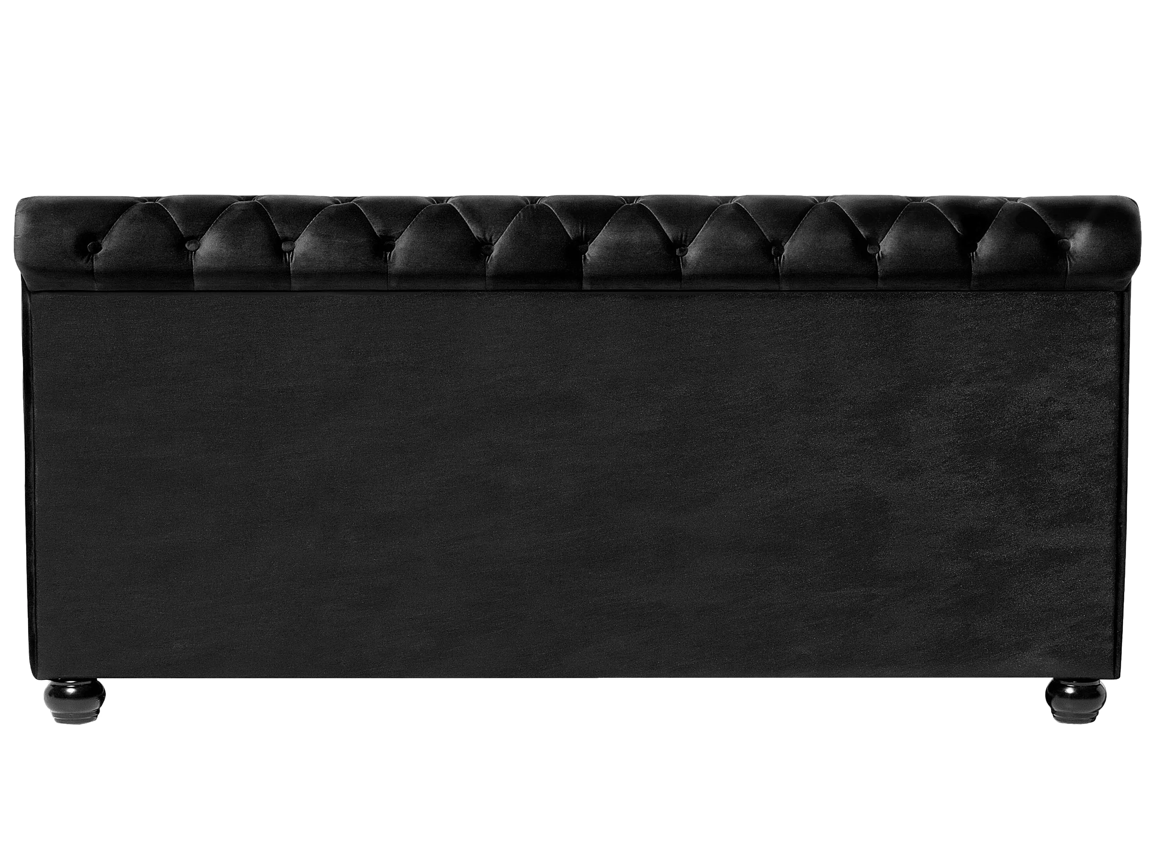 Waterbed Fluweel AVALLON 180 x 200 cm Zwart