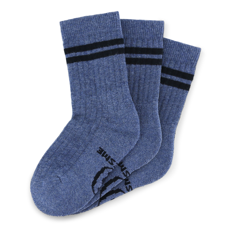 Shoesme blaue Socke mit dunklem Streifenmuster