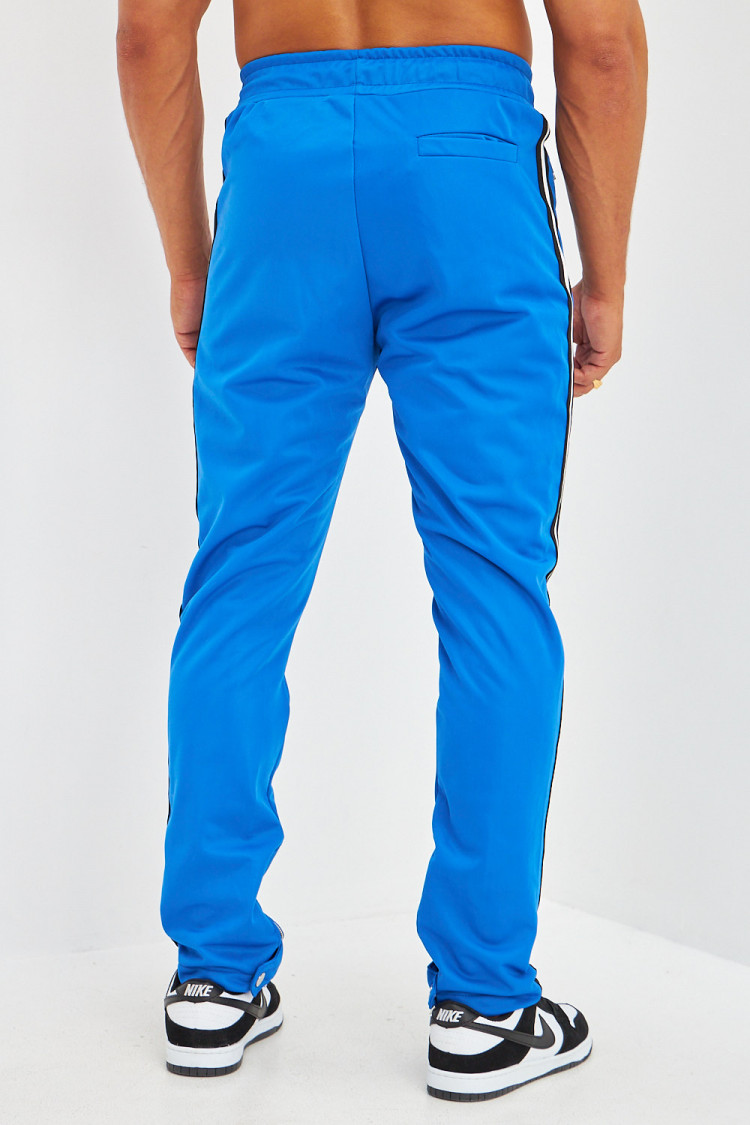 Jogging bandes latérales fermetures éclair bleu