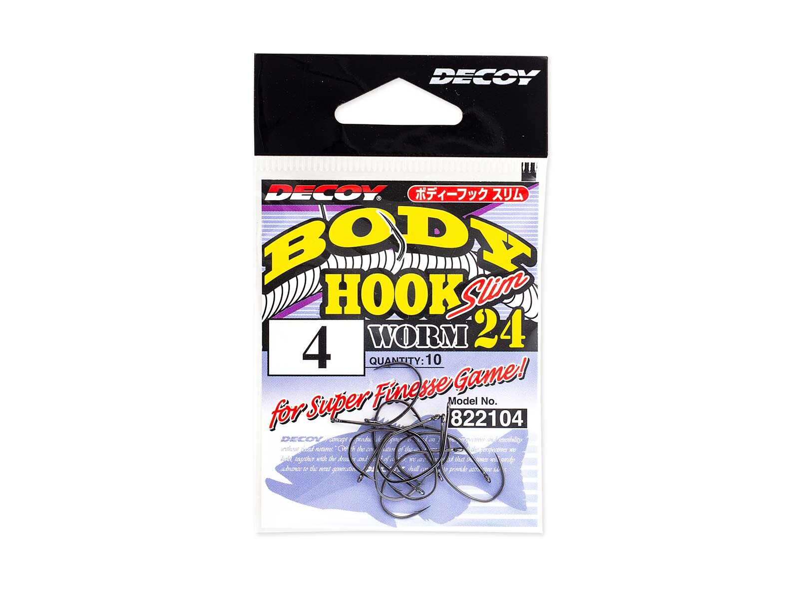 Worm24 Body Hook Slim - Gr. 8(DECOY)