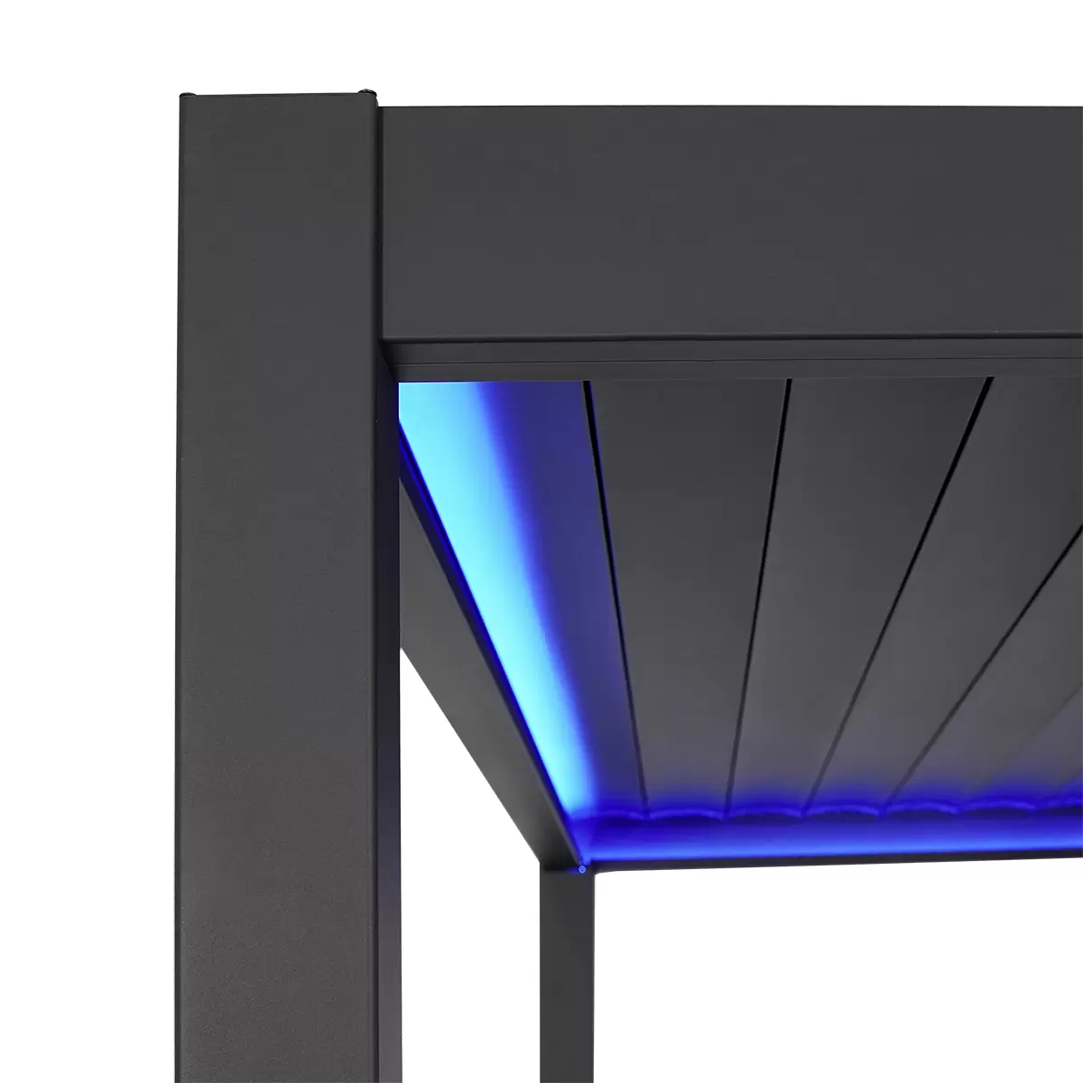 Pavillon Deluxe mit LED 400 x 300 cm Anthrazit